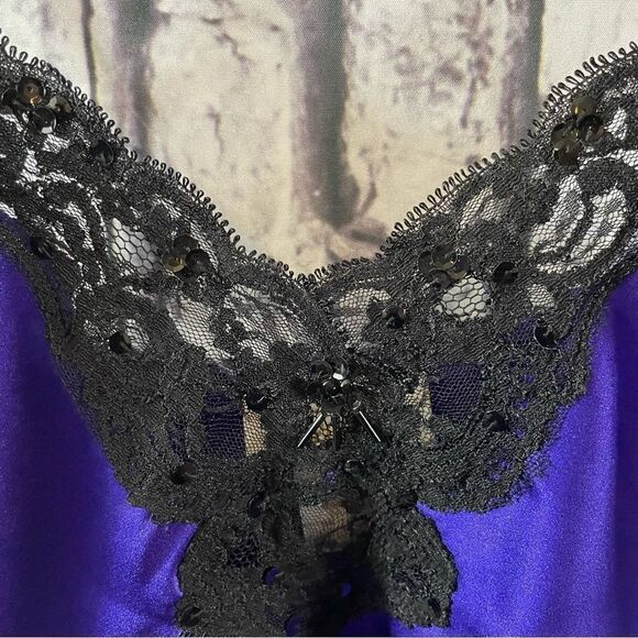 Vintage Victoria's Secret Gold Label Purple Lace Cami Size P - Picture 3 of 6